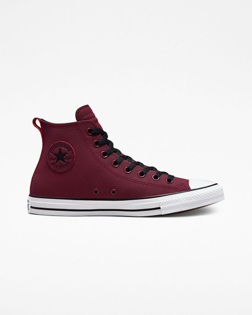 Dámské Boty Vysoké Converse Chuck Taylor All Star TecTuff Tmavě Červené Bílé Černé | CZ HIRX04